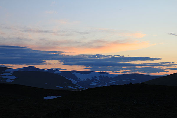 Morgenröte über dem Mårmapasset