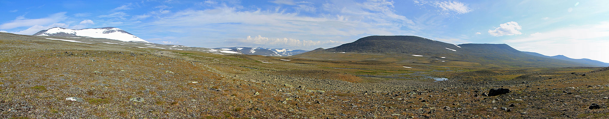 Blick über die Hochebene Čievrraláhku