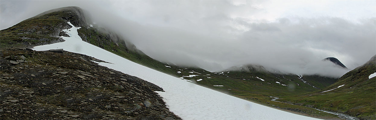 Blick vom Geargevággi zum Tjäktjapass