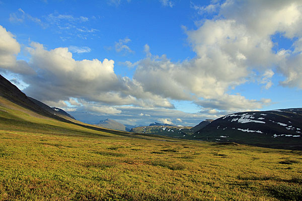 Tjäktjavagge in der Abendsonne