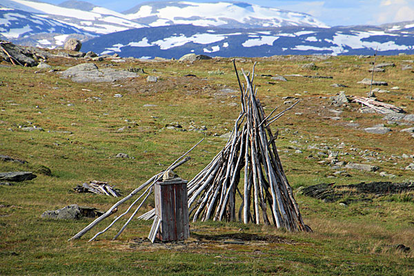 Stangen einer Zeltkote 