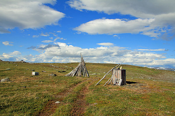 Stangen einer Zeltkote 