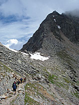 Auf der Südseite des Pass Colle del Turlo