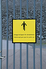 Fussgängerpforte am Sourva-Staudamm