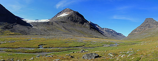 Vattendelarglaciären und Guohpervágge