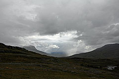 Regen in Stáddájåhkå