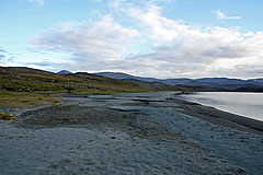 Strand am Råvejávrre