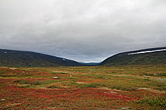 Sulitelma-Massiv unter Wolken