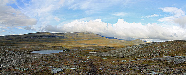 Abstieg zum Vistekjávrre