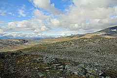 Blick zum Sulitelma-Massiv