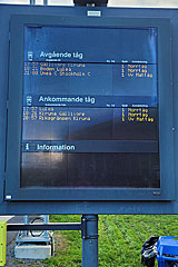 Abfahrtstafel in Murjek