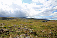Zelt auf der Hochebene am Áslatvárri