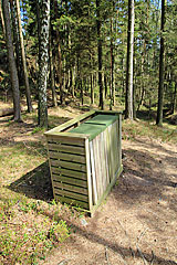 Abfalleimer am Windschutz