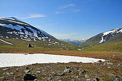 Renvaktarstuga im Šiellavággi