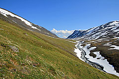 V-Schlucht am Šiellajohka
