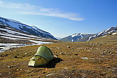 Zeltplatz im Šiellavággi