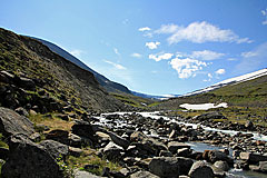 Steilufer am Vierročohkka