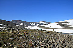 Aufstieg am Fluss vom Moarhmmáglaciären