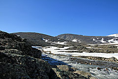 Aufstieg am Fluss vom Moarhmmáglaciären