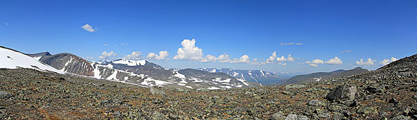Blick nach Norden vom Mårmapasset 