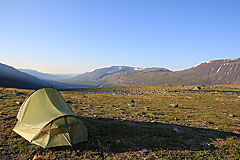 Zeltplatz am Vássaloamijávri