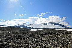 Darfálčohkka mit Darfalglaciären