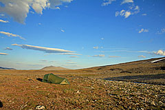 Zeltplatz auf der Čievrraláhku