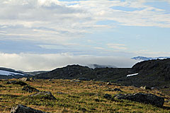 Wolken ziehen am Kärpel vorbei