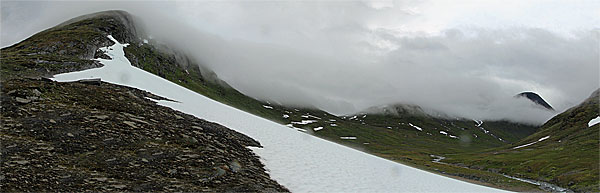 Blick vom Geargevággi zum Tjäktjapass