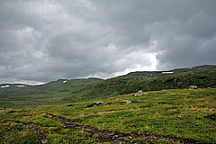 Höhenzug zwischen Alisvággi und Gámavuopmi