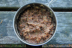 Linsen mit Tomaten-Kartoffelpüree